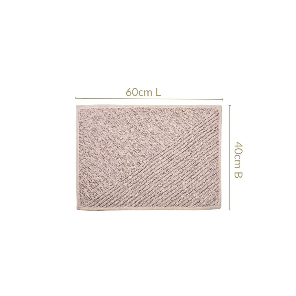 Tufted Cotton Reversible Muted Tones Floor Mat Duo 60x40cm