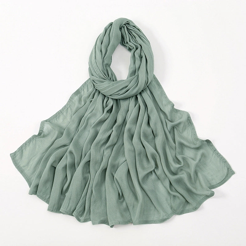 Women's Elegant Minimalist Solid Color Rayon Kerchief