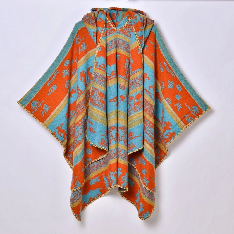 Women's Retro Ethnic Style Geometric Polyester Acrylic Shawl