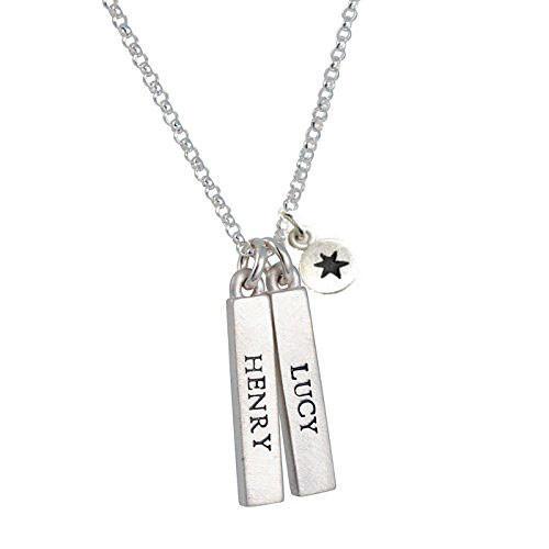 Loved-Ones Names Bar Necklace in English or Hebrew - 1. 2. or 3 Names