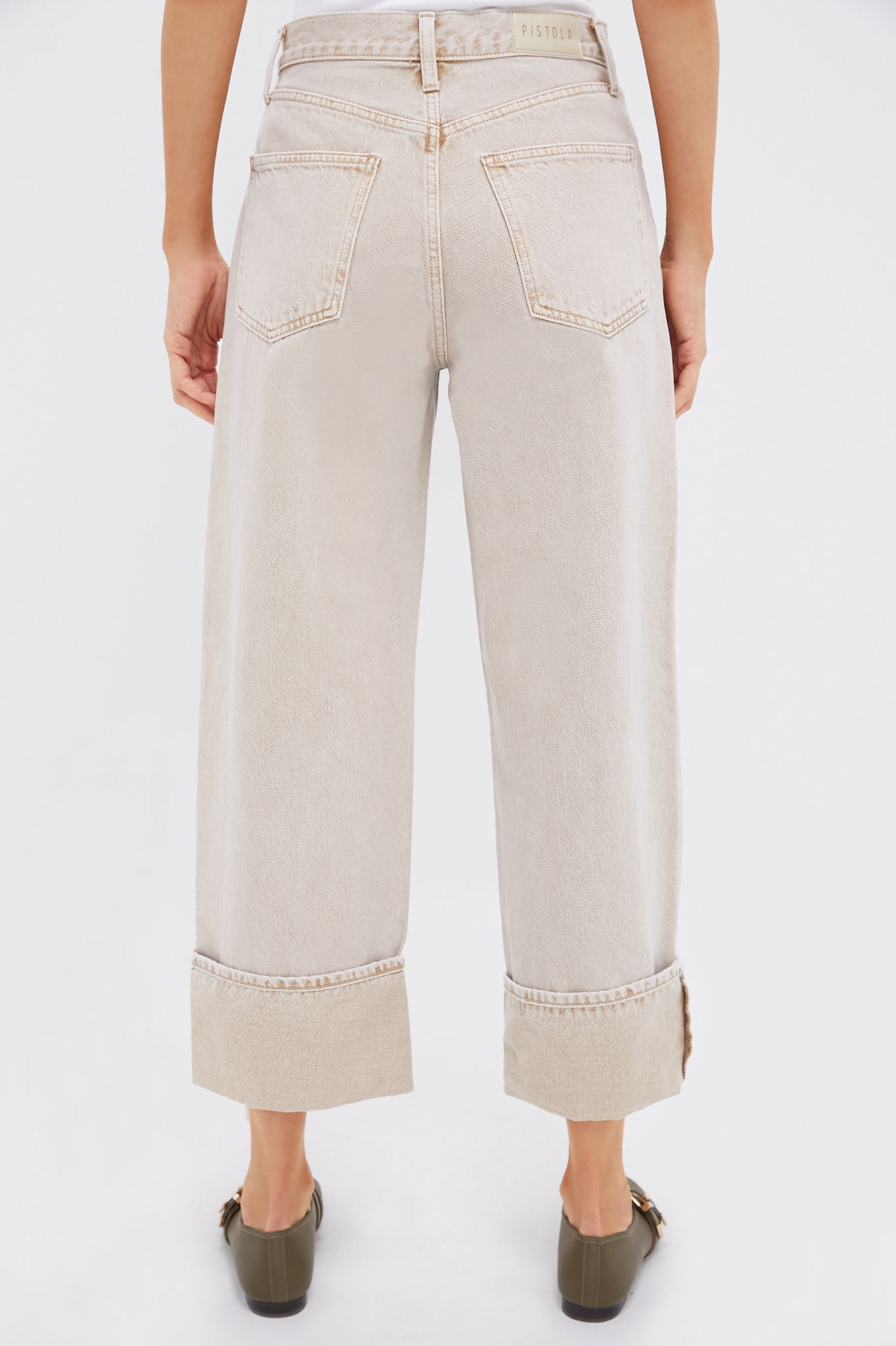 Oat Ryder High Rise Cuffed Straight