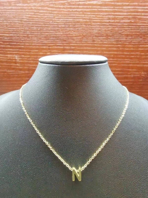 Minimalist Letter Stainless Steel Carving Necklace