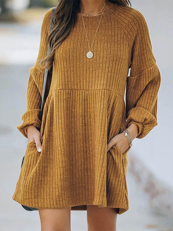 Knitted Long Sleeve Dress