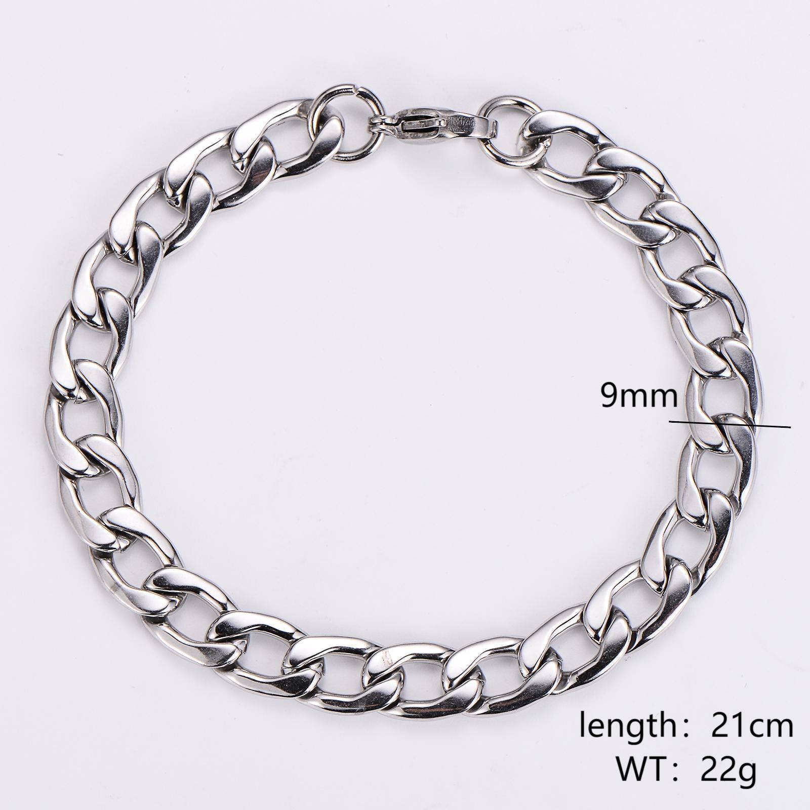 Aml Stainless Steel Hot Sale Nk Men'S Bracelet Personality Stainless Steel Simple Retro Hand Jewelry Men'S Supply