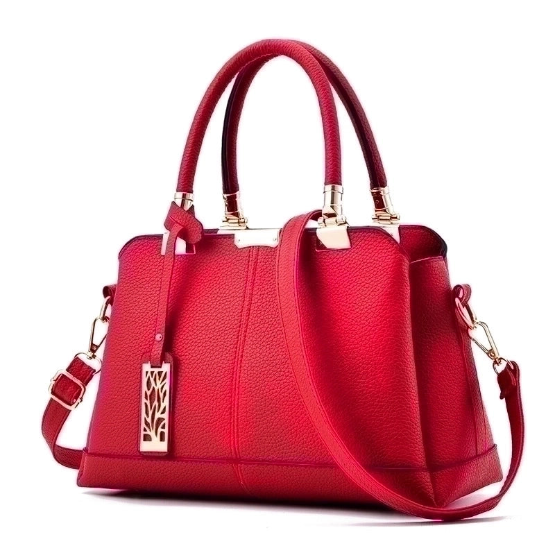 Women's Medium Autumn Pu Leather Fashion Tote Bag