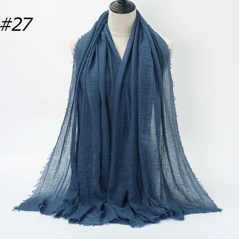 20 Pieces Fashion Solid Color Cotton Pashmina Scarves