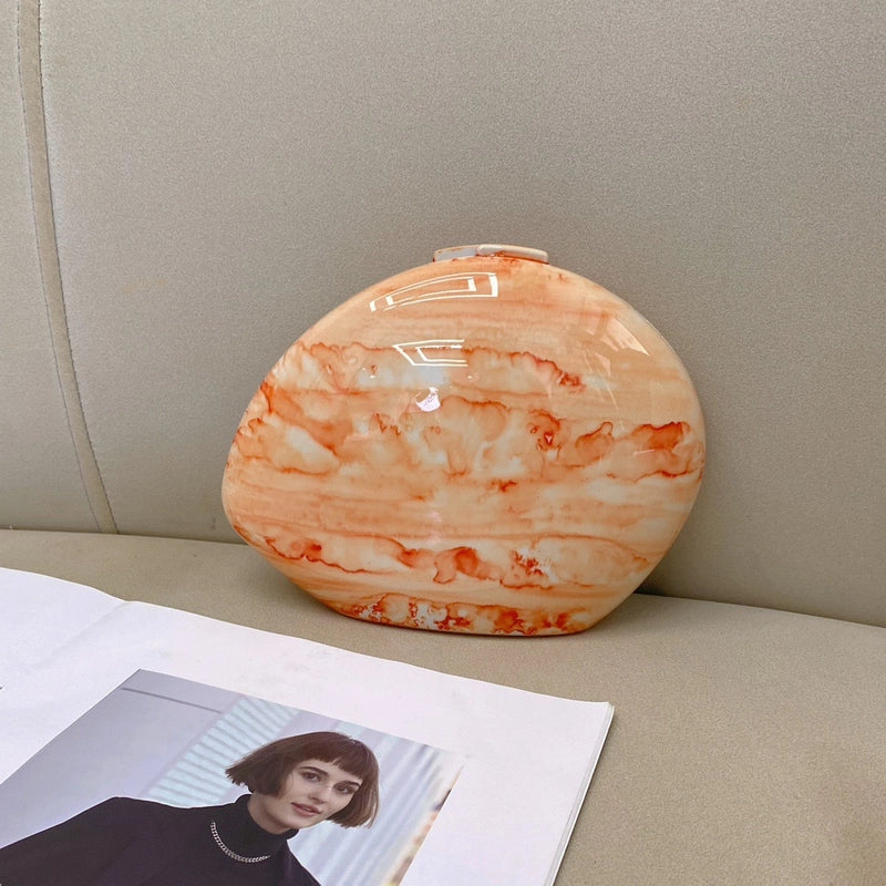 Pink Peach Color Rose Red Arylic Marble Shell Evening Bags