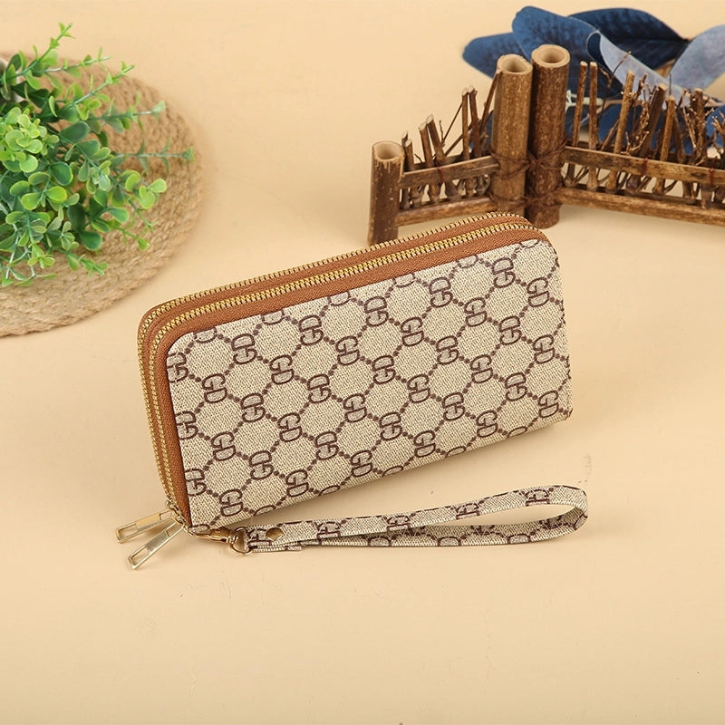 Women's Solid Color Pu Leather Zipper Wallets