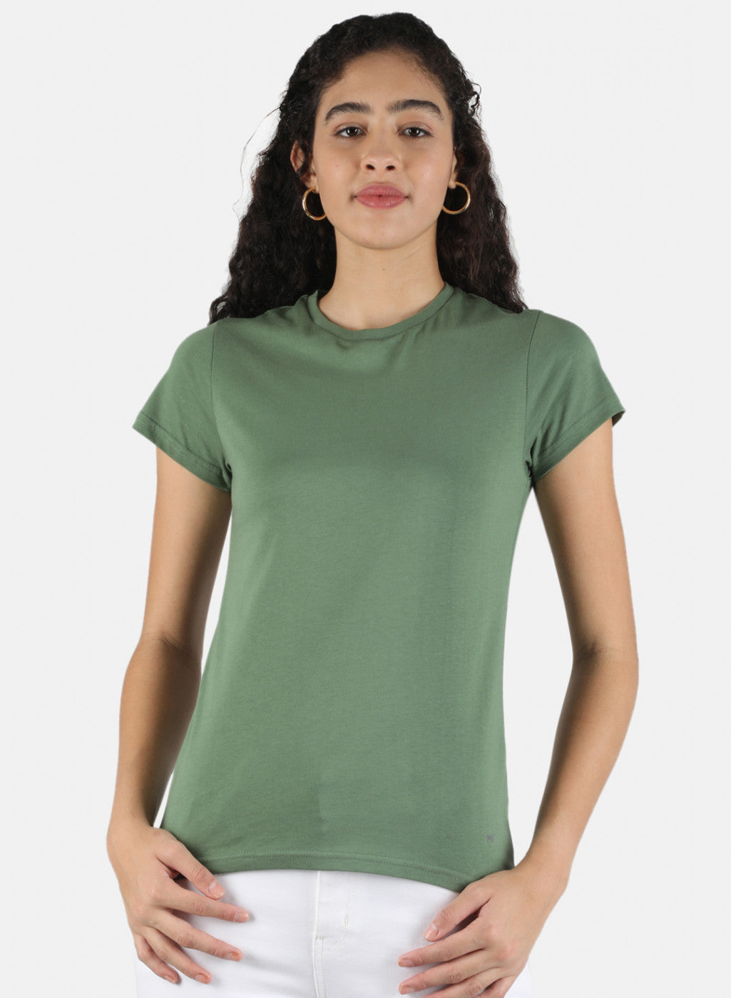 Women Green & Pink Plain Top 2 PCs