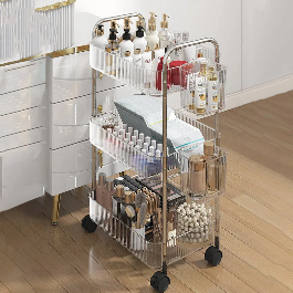 Acrylic Kitchen And Bathroom Storage Trolly