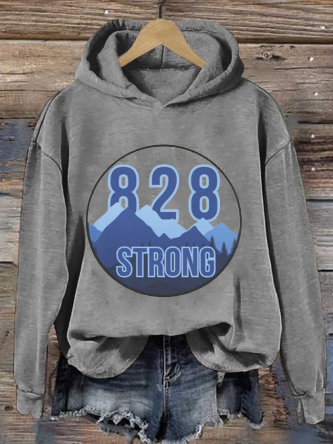 Women's #828 Strong Printed Casual Hoodie