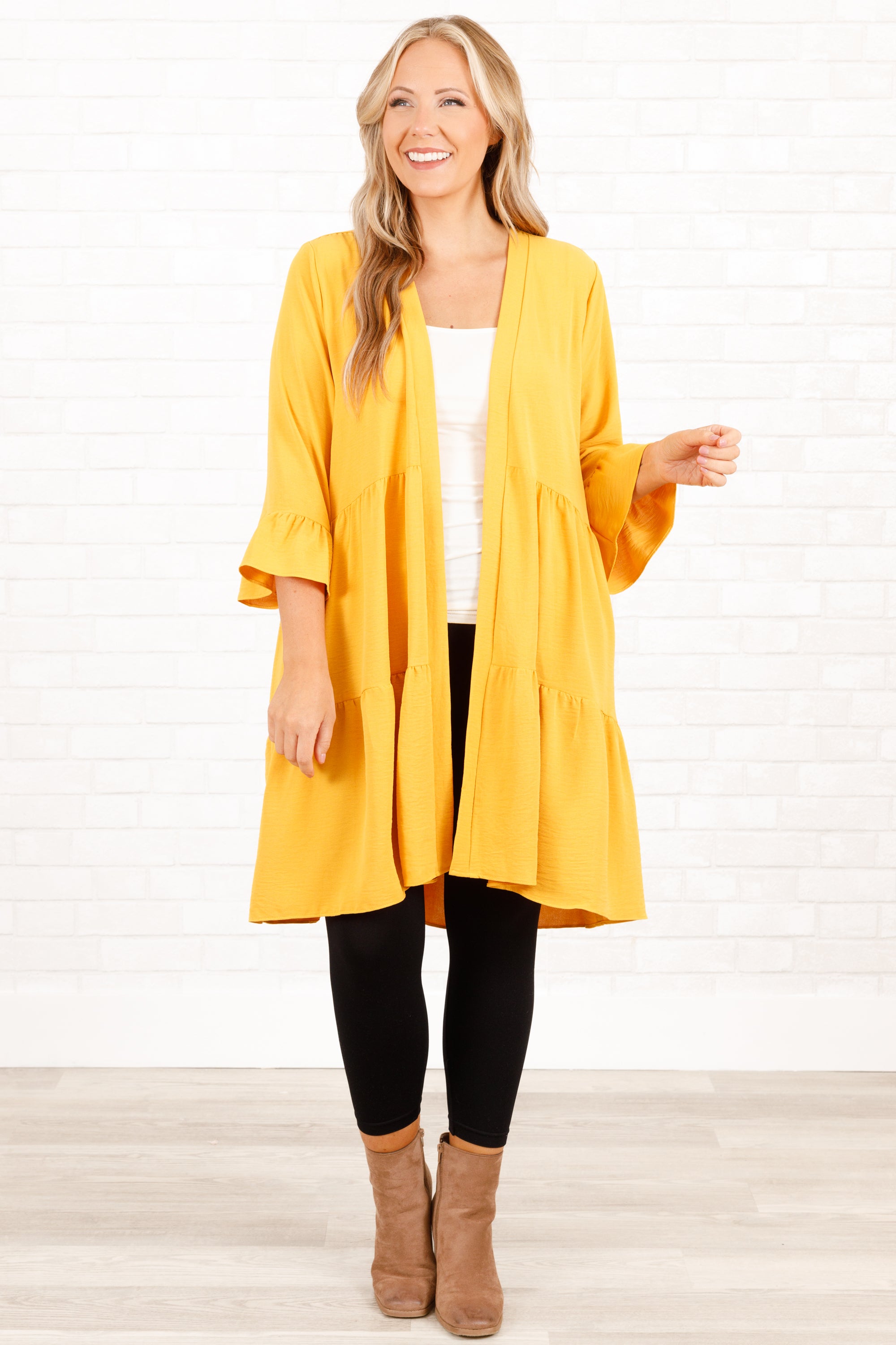 Under The Moon Cardigan. Mustard