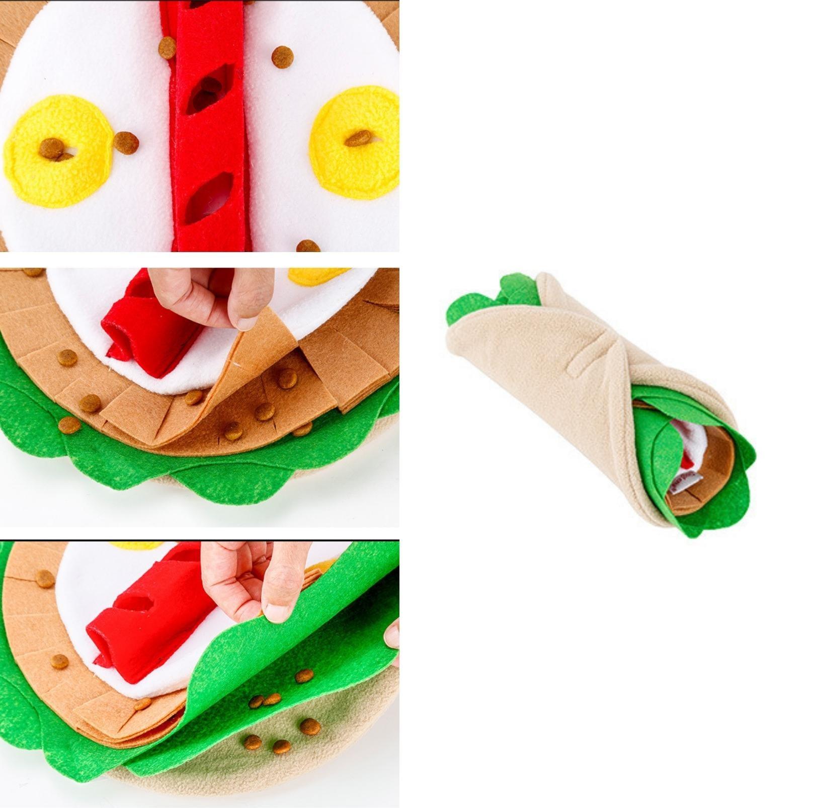 Burrito Style Pet Snuffle Mat Dog Puzzle Training Toy
