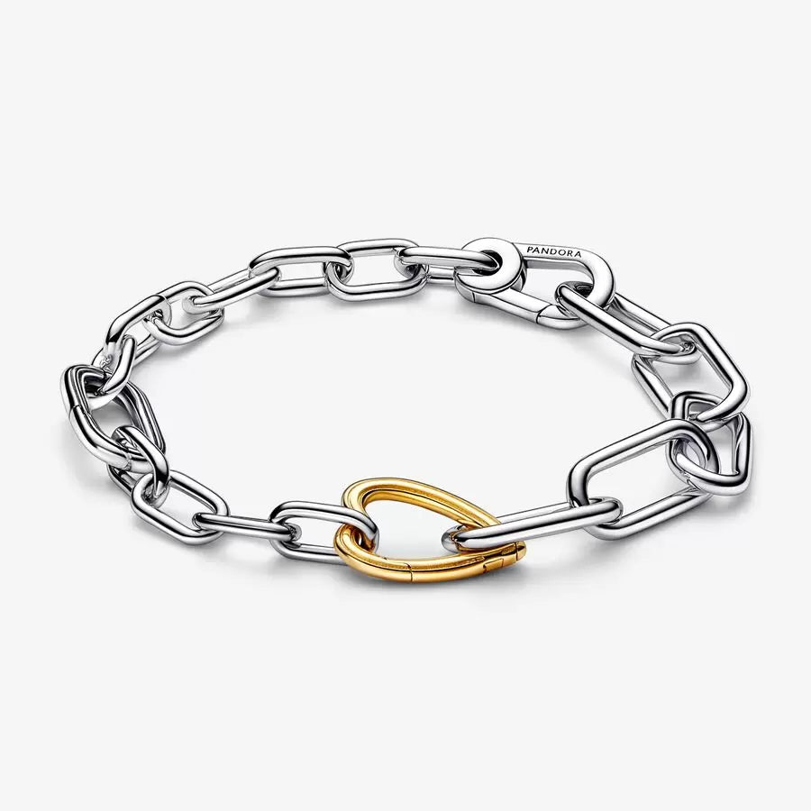 Pandora ME Two-tone Heart Link Chain Bracelet