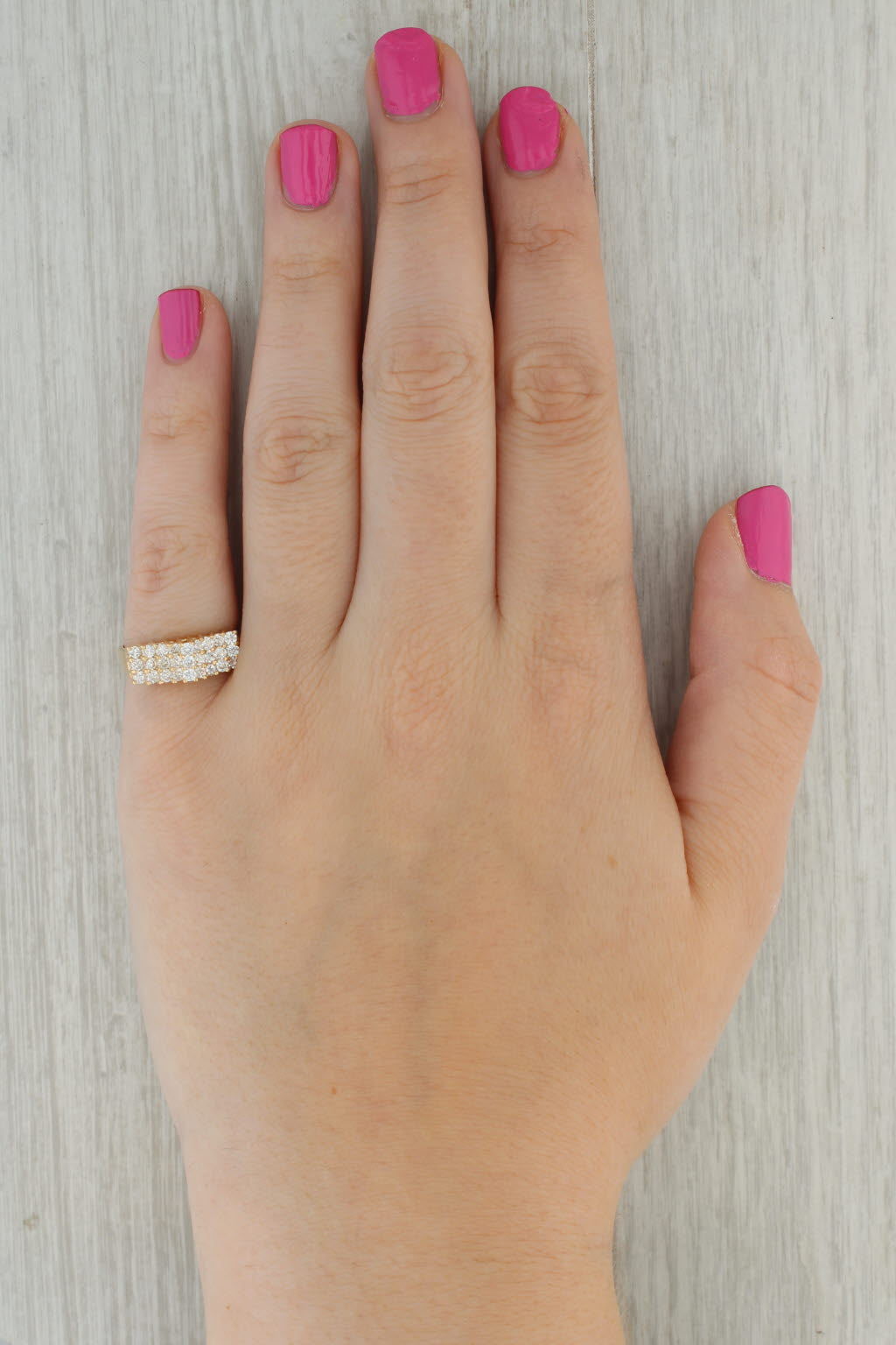 0.80ctw Tiered Diamond Ring 18k Yellow Gold Size 6.75 Stackable