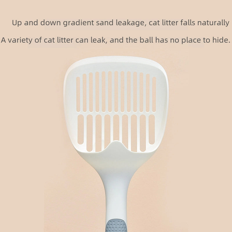 Large Hollow Out Long Handle Cat Litter Shovel Plastic Minimalist Cat Poop Scooper Easy To Use Durable Pet Supplies