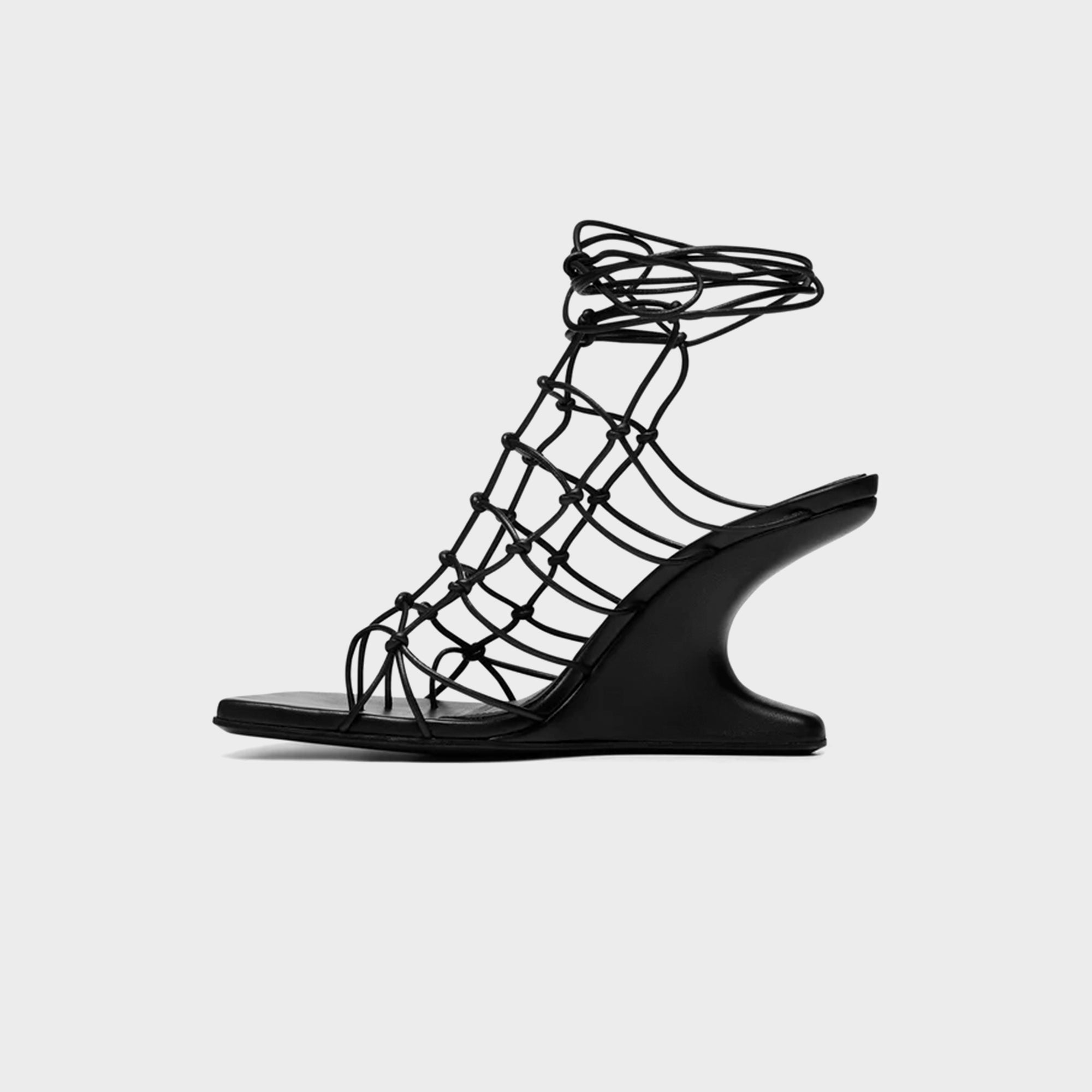 Rick Owens WMNS Web Cantilever 8 Sandali - Pelle Black