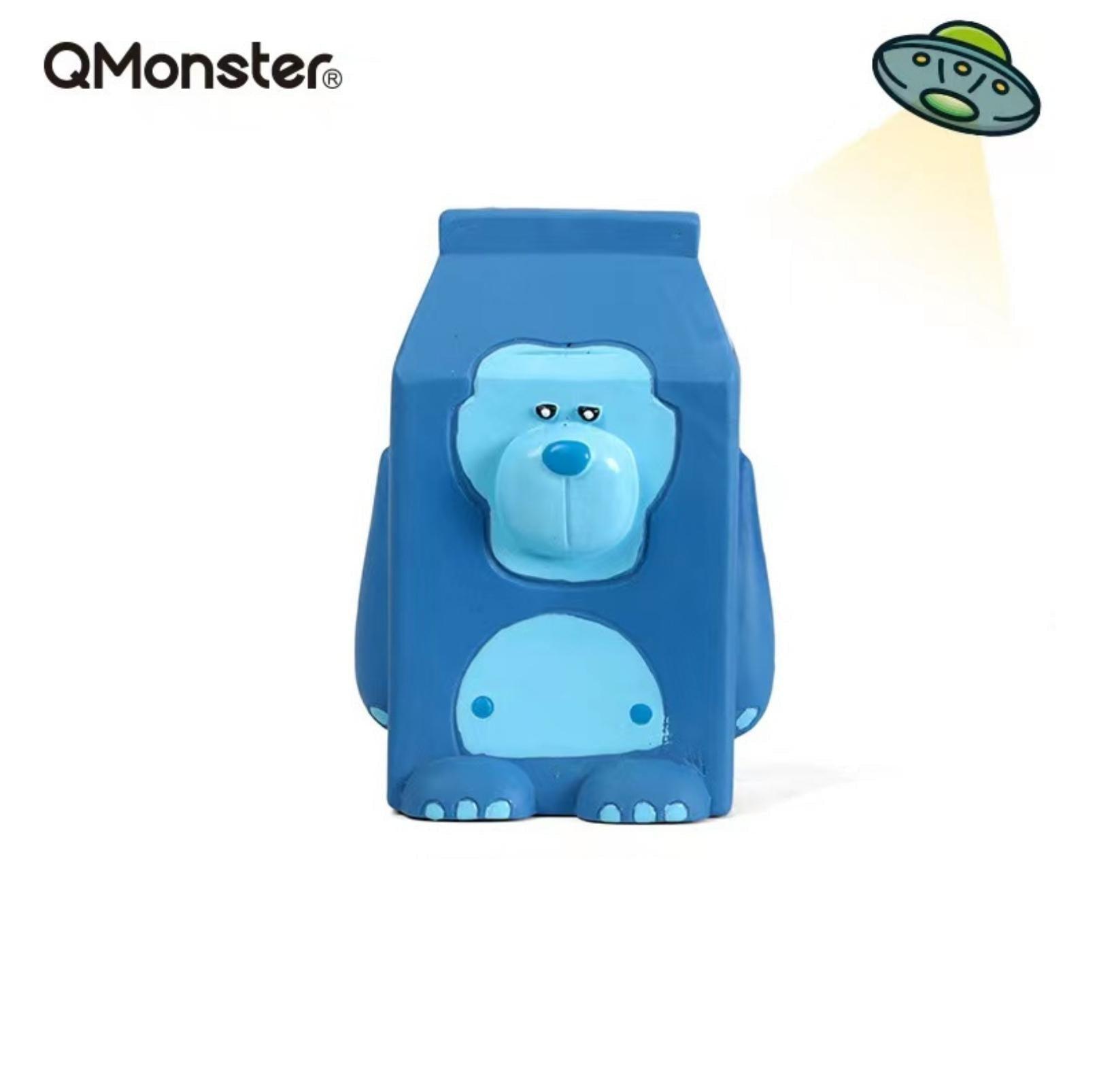 Q-Monster Latex Dog Toy Chewing and Sounding - Box Friend Boredom Buster