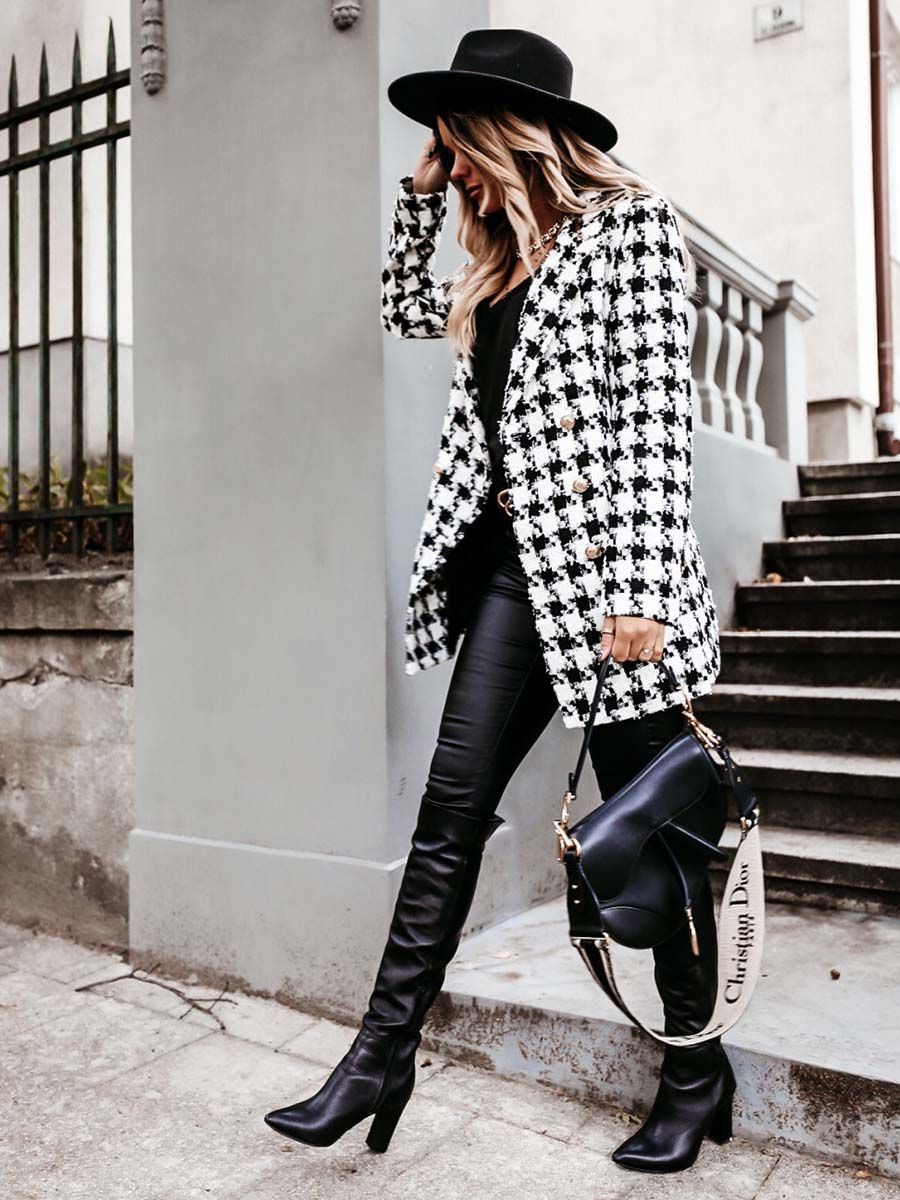 Suit Collar Double-Breasted Coat