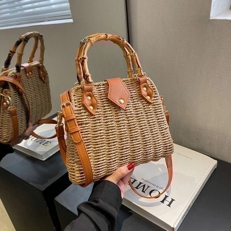 Women's Medium Spring&summer Straw Vintage Style Handbag