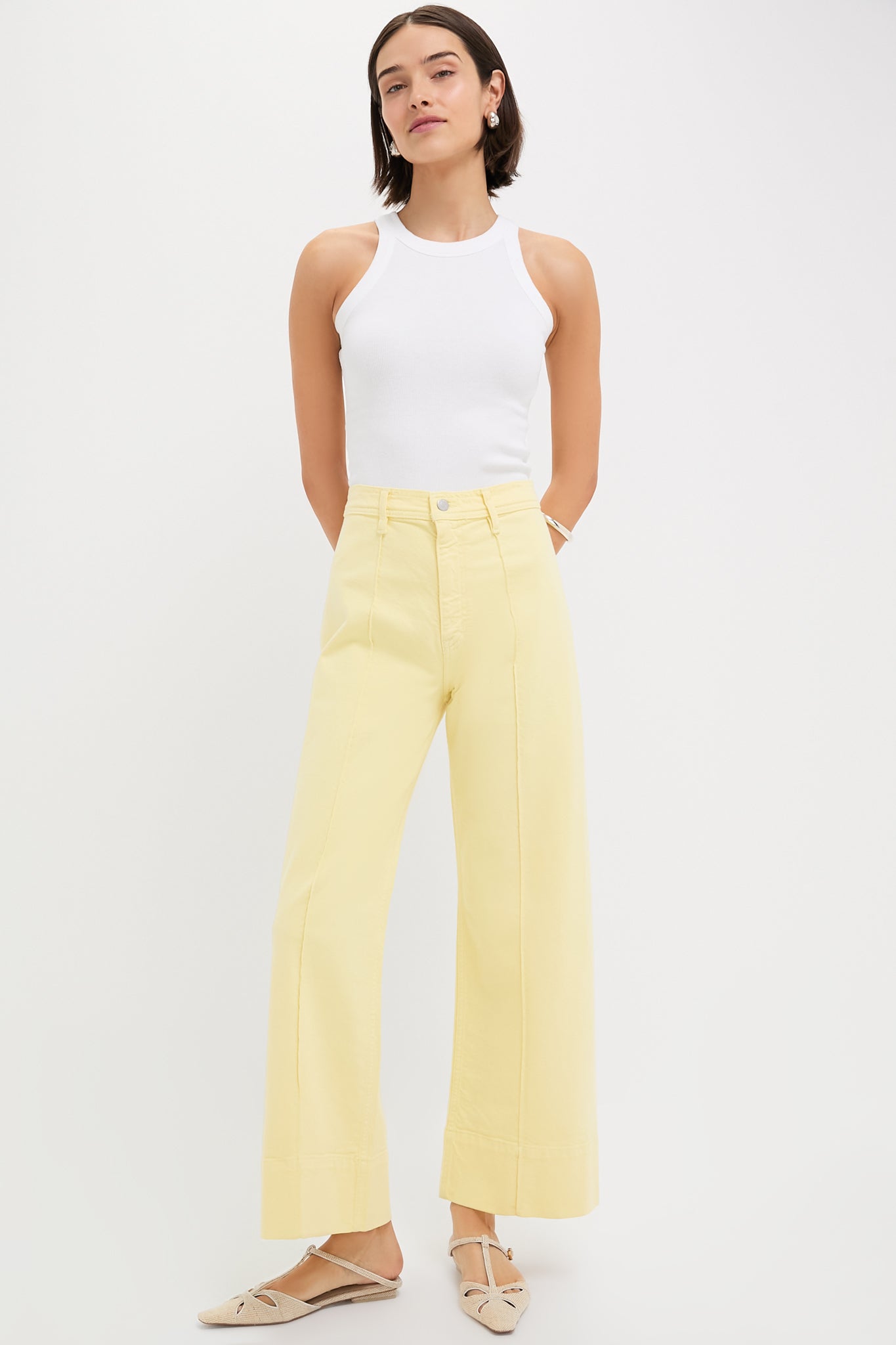 Buttercup Penny Ankle Pintuck High Rise Wideleg