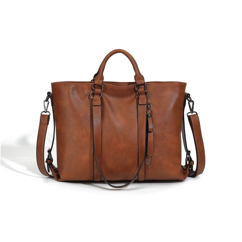 Women's Large All Seasons Pu Leather Business Handbag