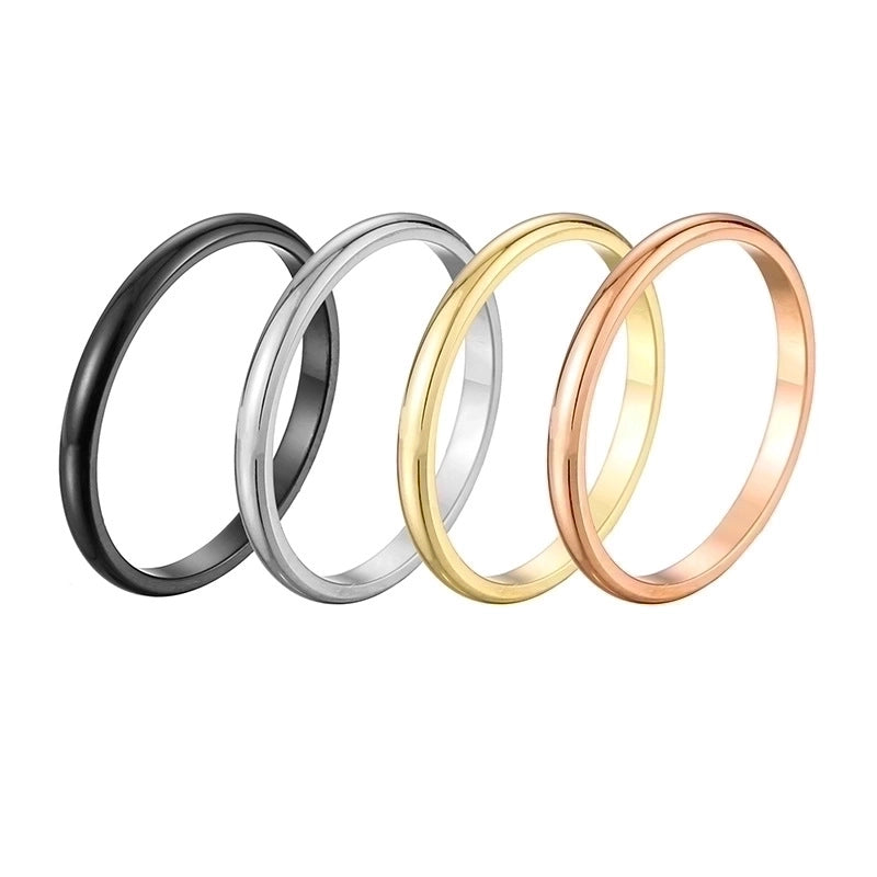 Minimalist Solid Color Titanium Steel Rings 1 Piece