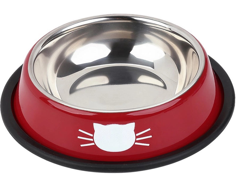 Pet Supplies Combination Stainless Steel Cat Dog Bowl Colorful Anti-slip Food Bowl Durable For Cats Dogs