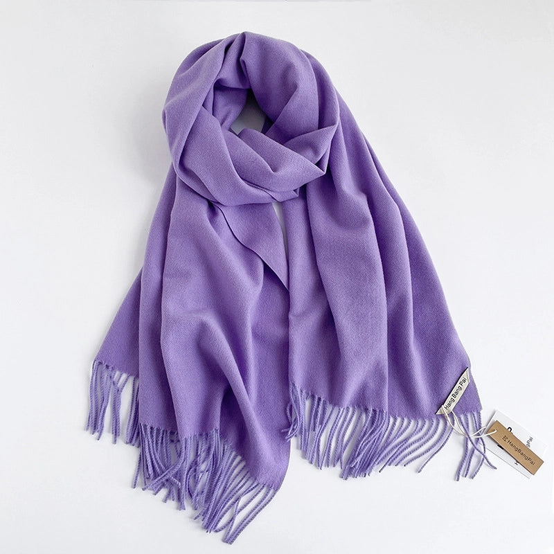 Unisex Casual Basic Solid Color Imitation Cashmere Scarf