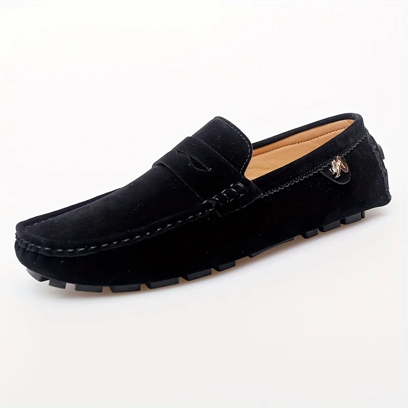 Cricsblue ugg Men Casual Shoes Fashion Male Shoes Suede Soft Men Loafers Leisure Moccasins Slip On Men's Driving Shoes Black  Man Lazy Shoe