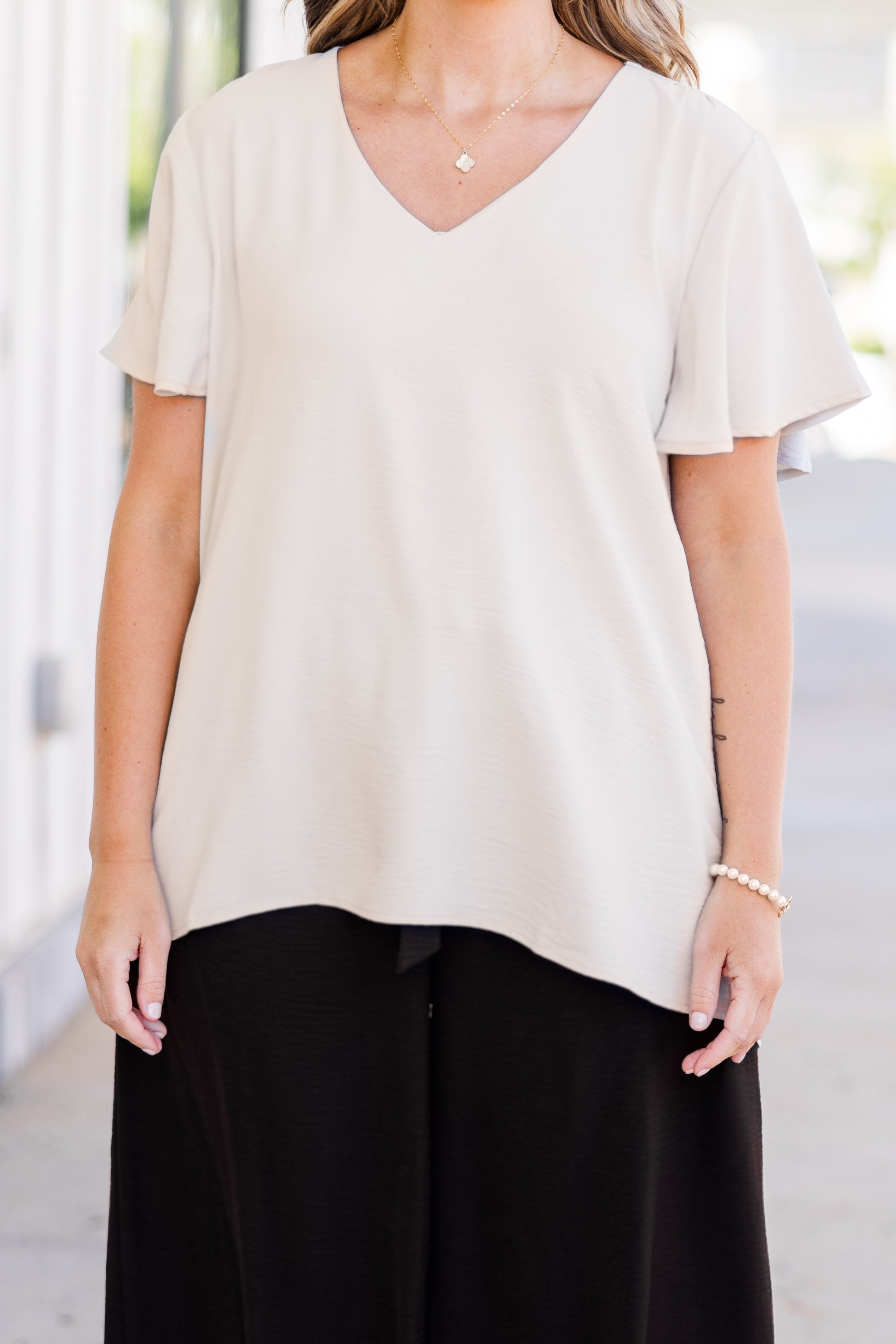 Capital Blouse. Sand Beige