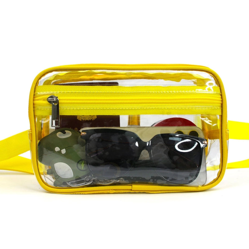 Transparent Waist Bag Men's And Women's Stadium Approved Belt Bag With Adjustable Shoulder Strap. Suitable For Holiday Game Travel