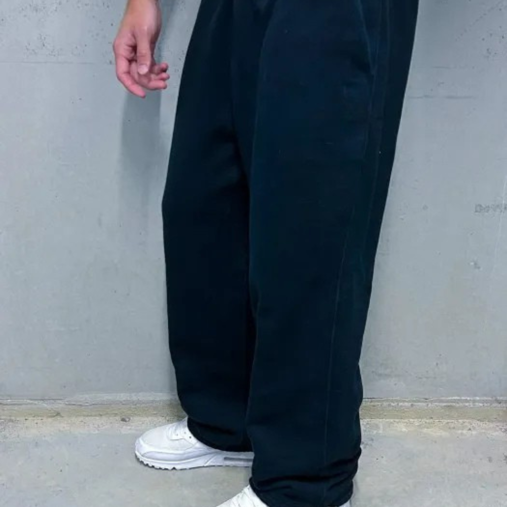 Fleece Lined Lounge Pants With Double Stripe Accent