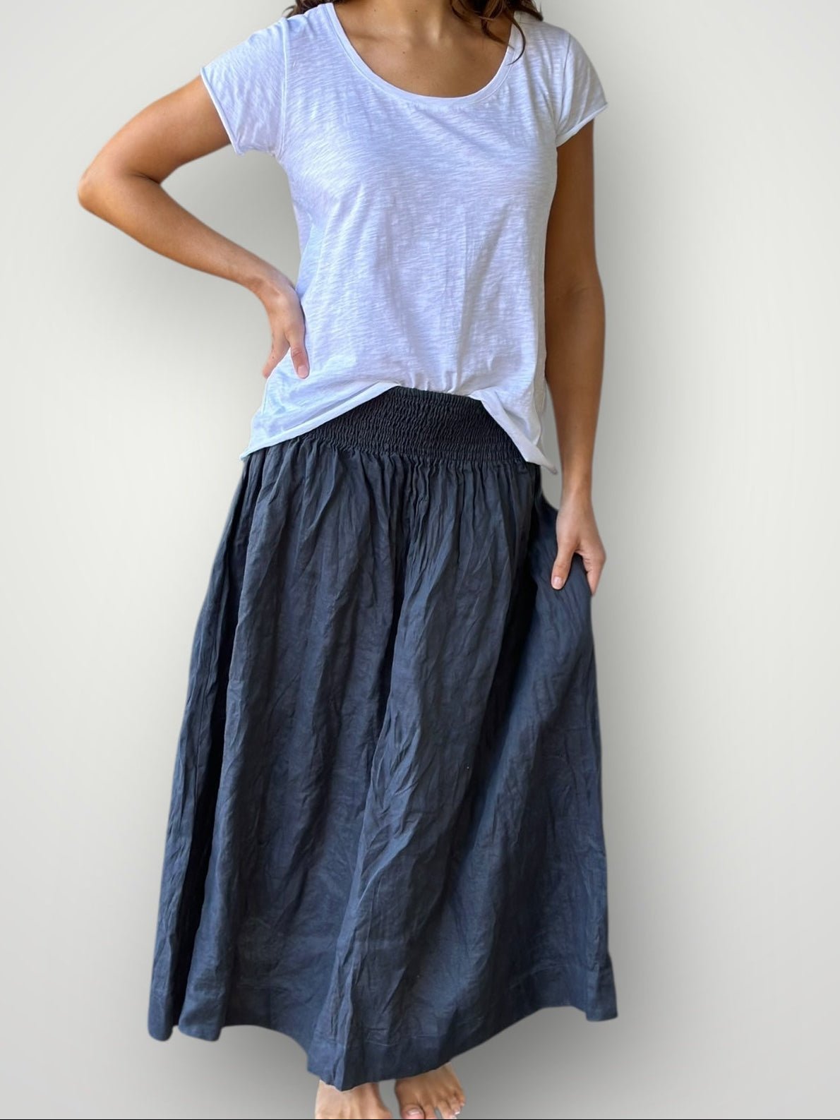 charcoal linen
