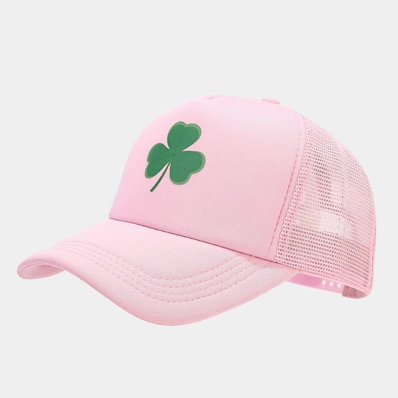 Popular Clover Pattern Spring And Summer Breathable Quick-drying Cap Outdoor Sunshade Sunscreen Mesh Baseball Cap