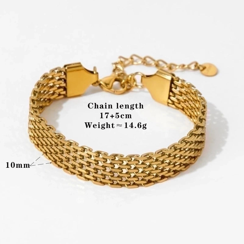 3 Pieces Casual Geometric Heart Shape 304 Stainless Steel 16K Gold Plated White Gold Plated Gold Plated Zircon Bracelets In Bulk