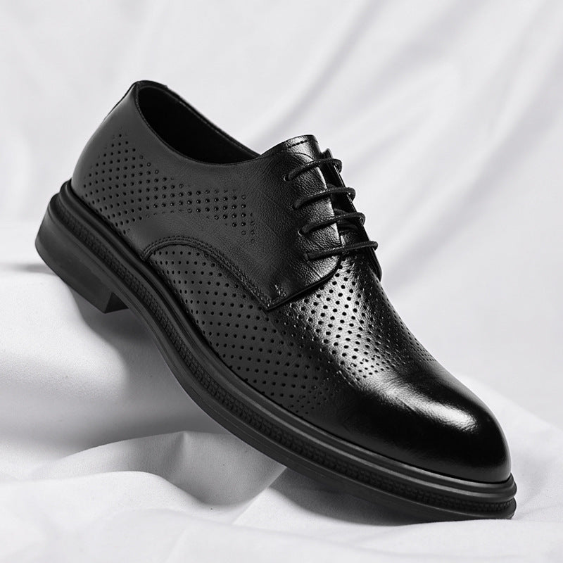 Men's Leather Hollowed-Out Casual Shoes