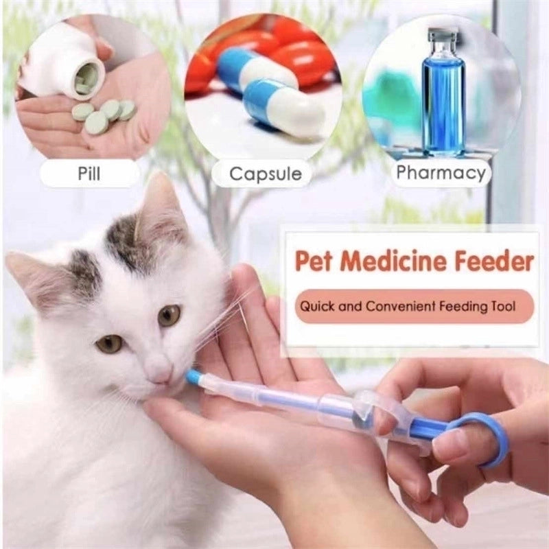 Minimalist Plastic Solid Color Pet Feed Medication Utensil