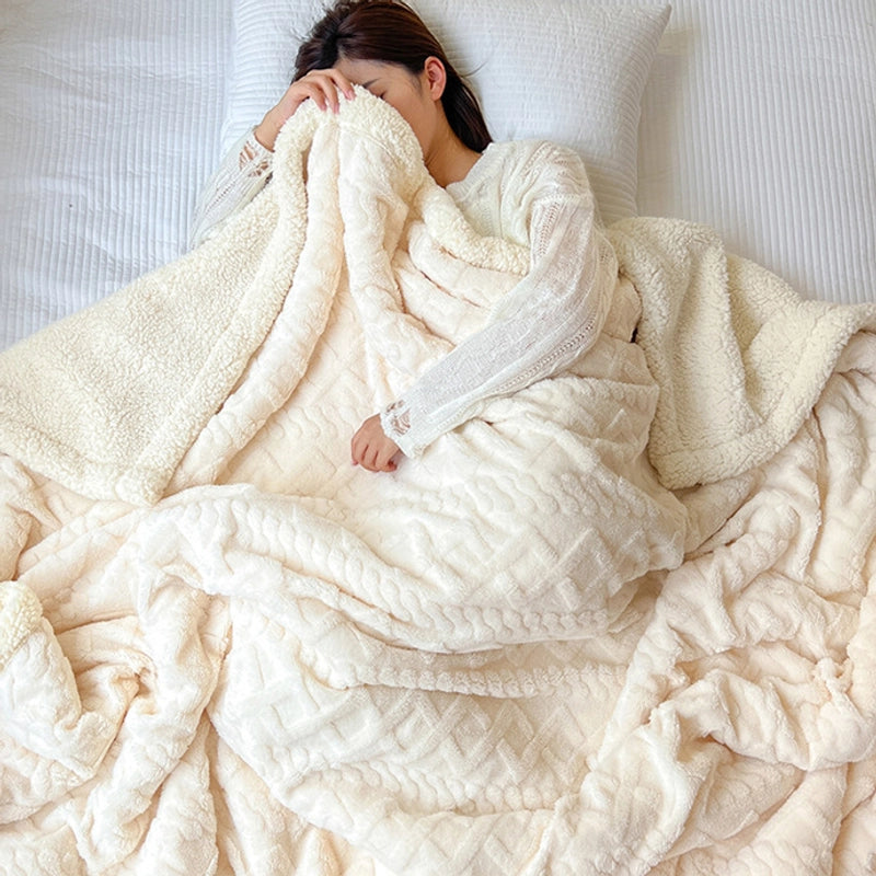 Elegant Solid Color Polyester Blanket