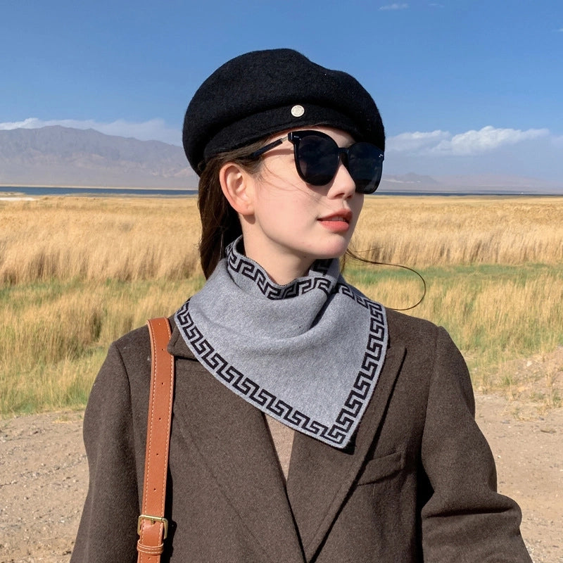 Women's Classic Style Geometric Solid Color Artificial Wool Acrylic Scarf