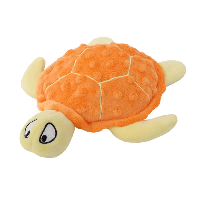 New Dog Vocal Toy Turtle 25cm Plush Turtle Companion Interactive Doll Pet Products Bite Resistant