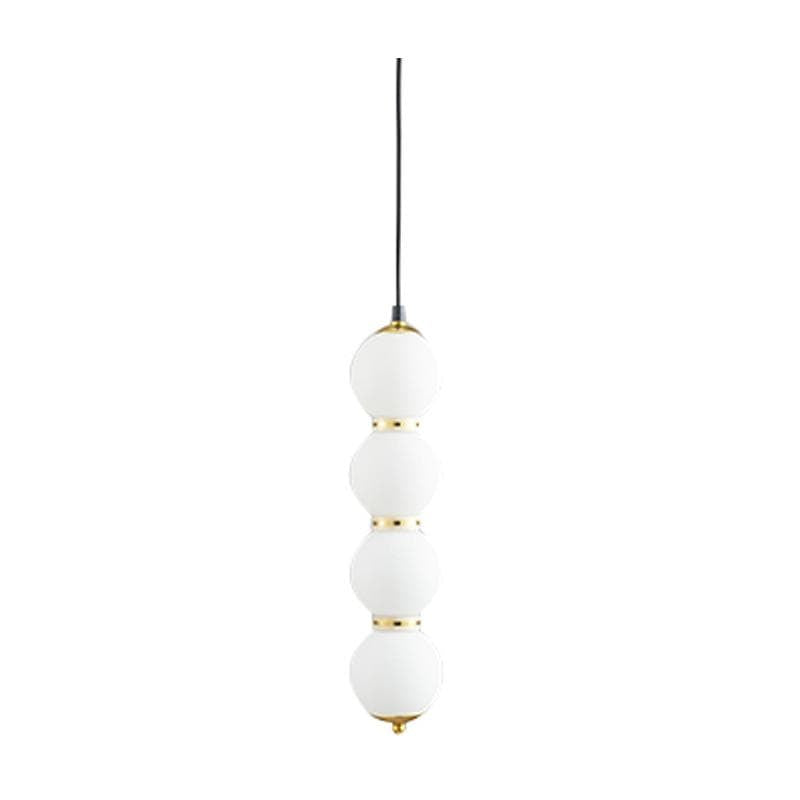 Iris B | Glass Sphere with Gold Details Pendant Light