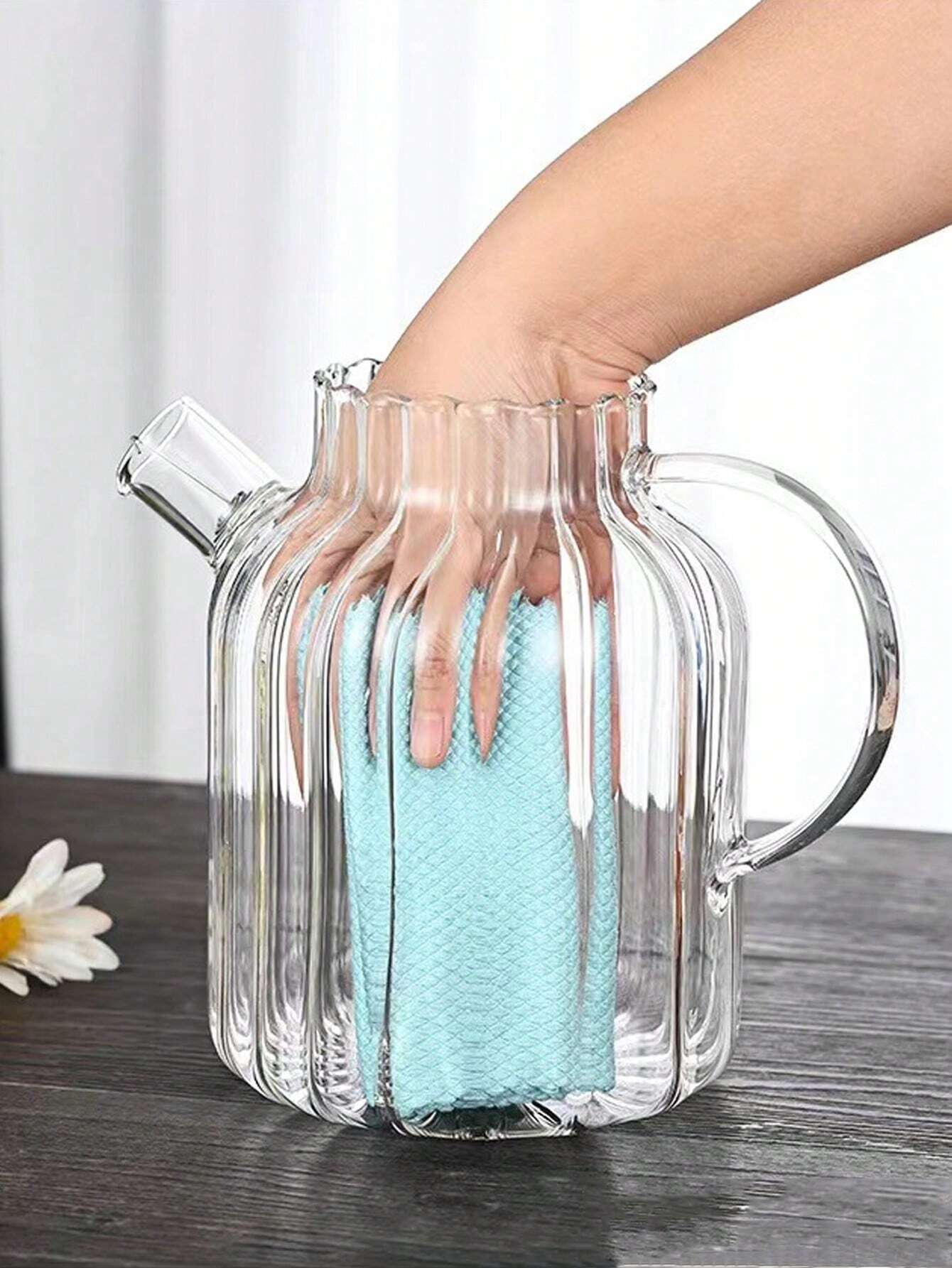 BOROSILICATE GLASS COOKING TEA POT