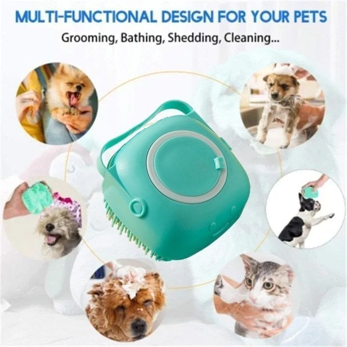 🧼🧼Bathroom 🐶Dog Cat🐱 Bath Brush Massage Gloves Soft Safety Silicone Comb Pet Accessories❤️❤️