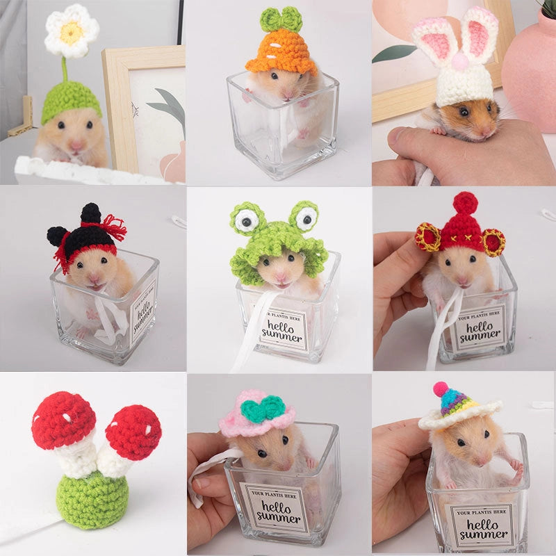 Hamster Hat Parrot Hair Band Photo Small Animal Headdress Handmade Frog Hat Ornaments Hedgehog Headgear Explosions