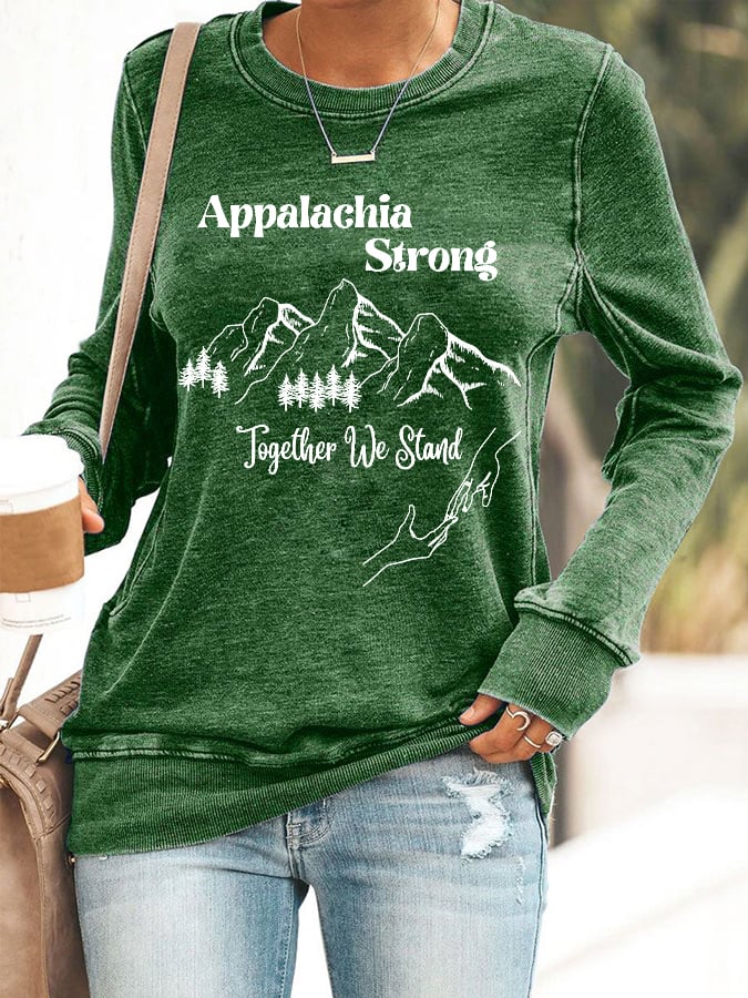 Women's Appalachia Strong Printed Casual Sweatshirt