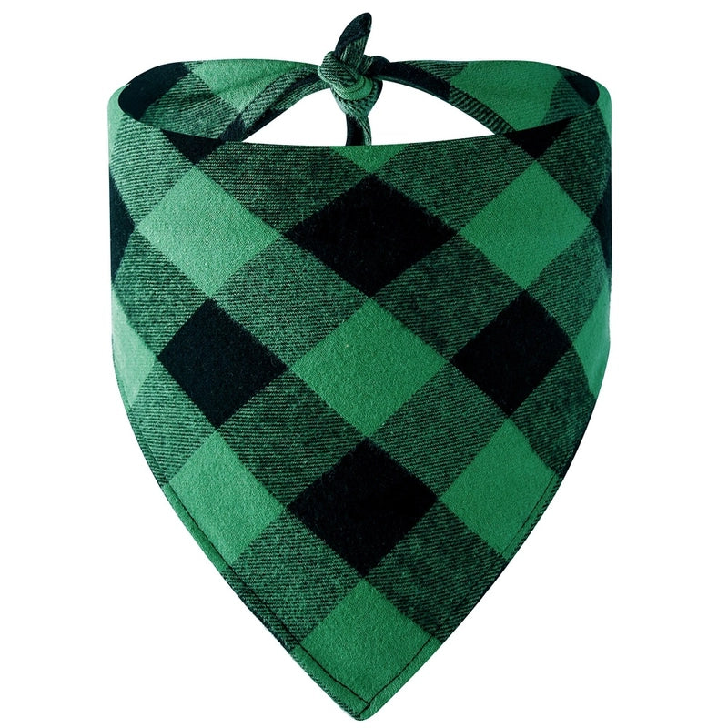 British Style Cotton Christmas Lattice Pet Scarf