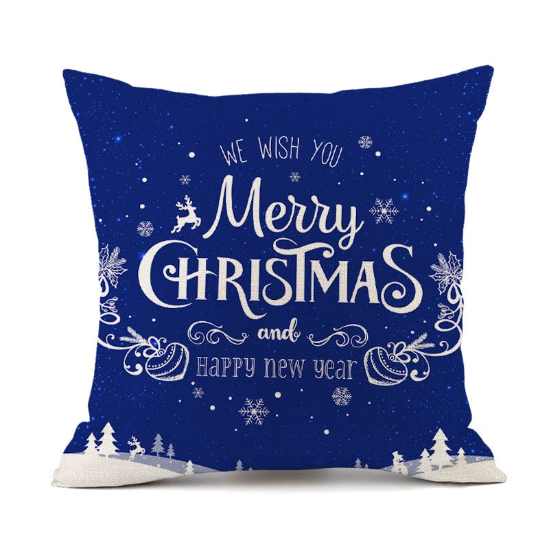 Christmas Casual Classical Vacation Snowflake Linen Pillow Cases Couch & Sofa Decor