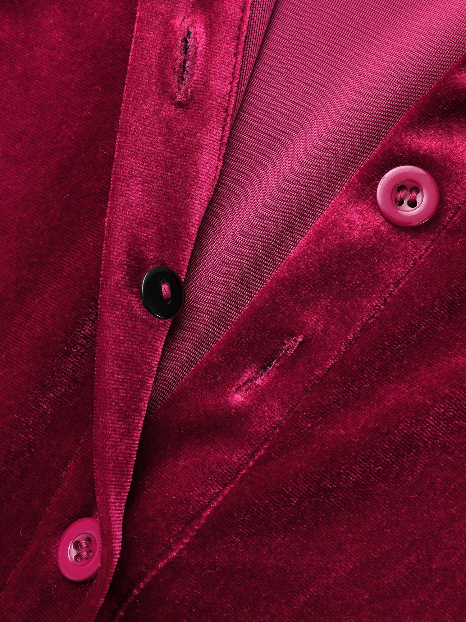 Shimmery Embellishments Shirt Collar Midi Dress