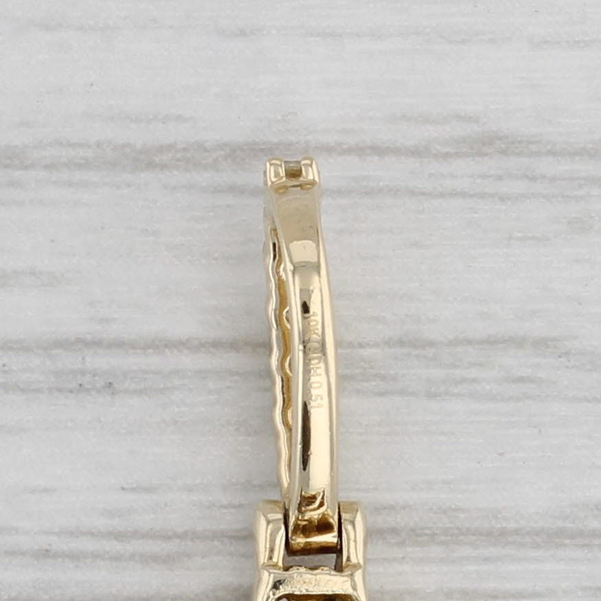 0.50ctw Diamond Letter Initial A Pendant 10k Yellow Gold